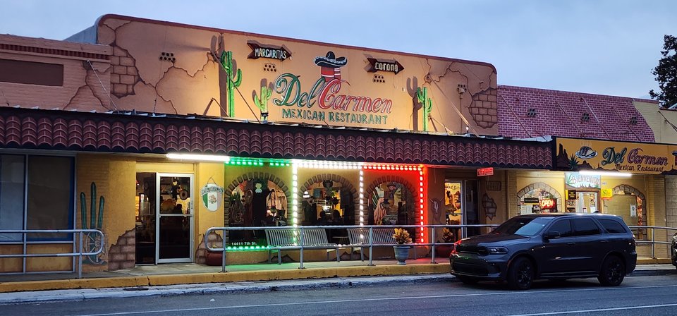 Del Carmen Mexican Store & Restaurant storefront in Dade City.